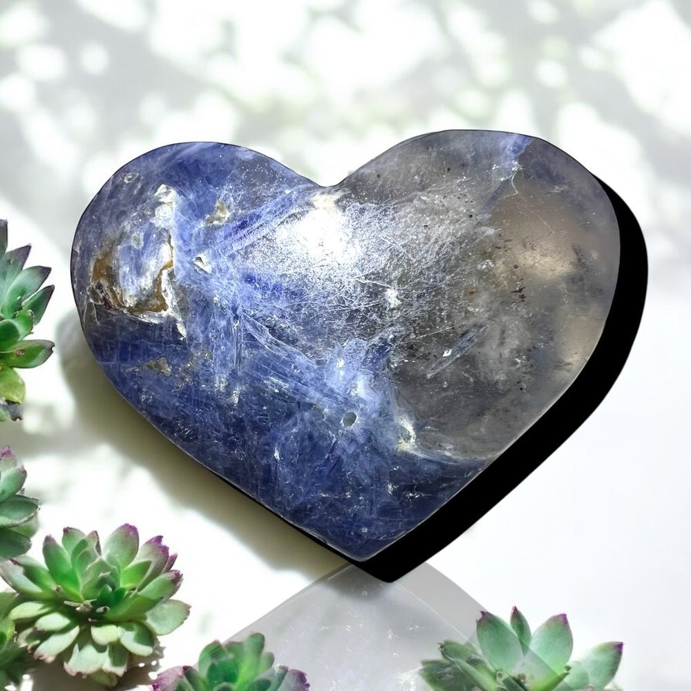Kyanite Crystal Heart Carving